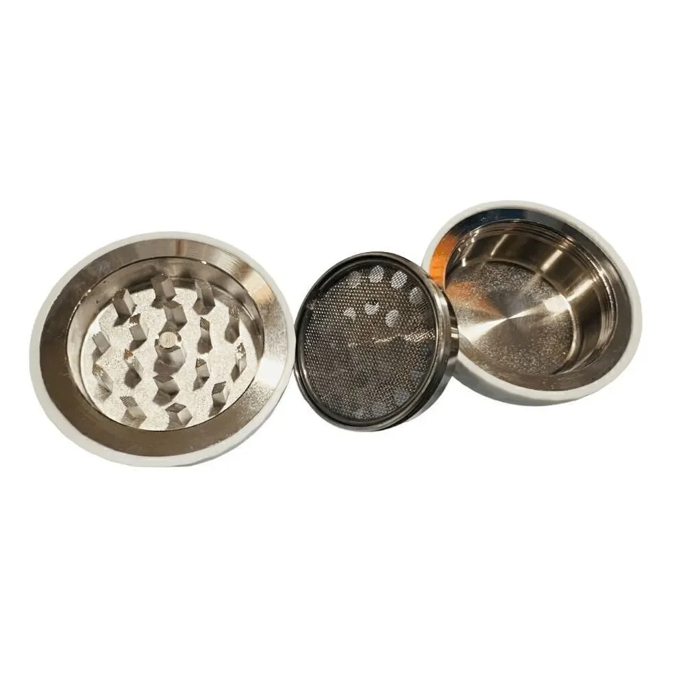 2.5 '' Metal Golf Ball 3 Piece Tobacco Herb Kitchen Spice Grinder Crusher